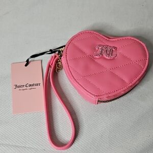 Juicy Couture Pink Lemonade Brighter Than A Diamond Heart Zip Wallet NWT